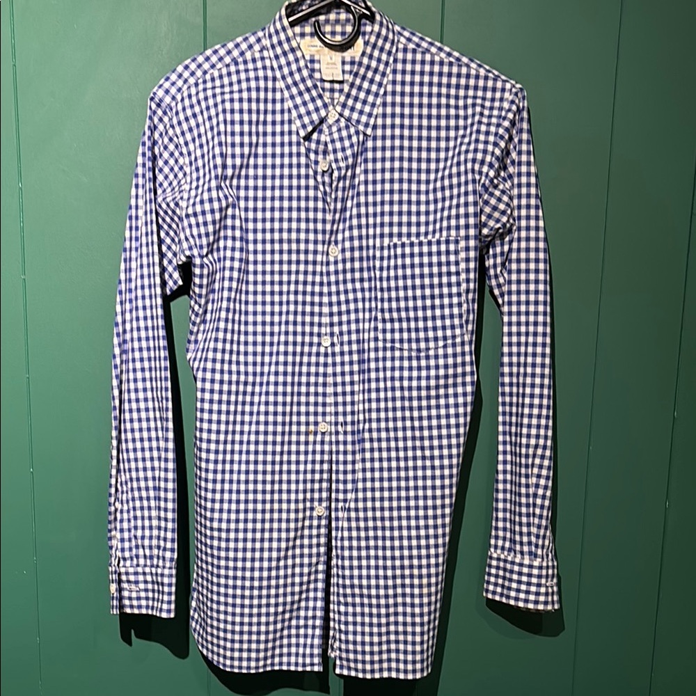 Comme des Garcons Blue and White Gingham Casual Shirt